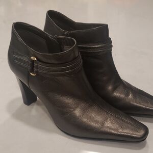 Nine West Pewter Heeled Boots